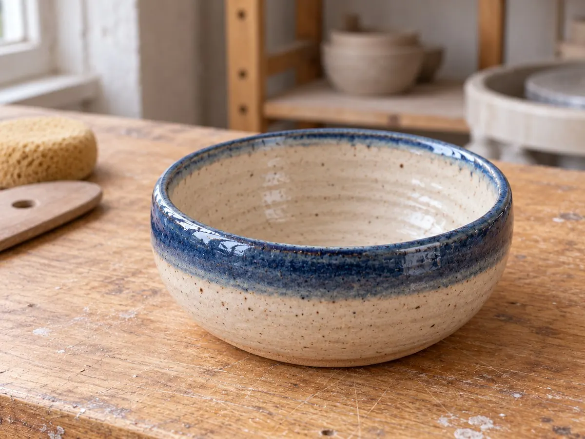 Wheel-thrown bowl