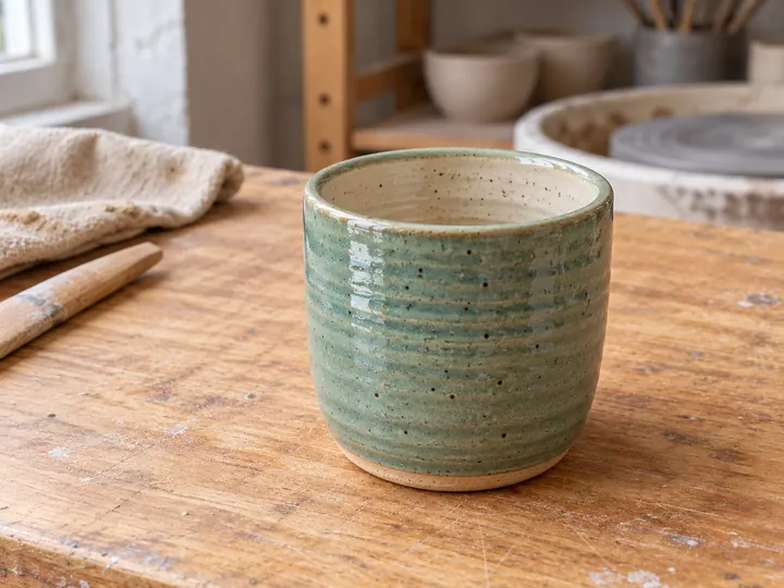 Wheel-thrown cup